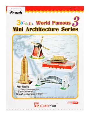 CubicFun -  3D Puzzle 3x100 Mini Architecture Series