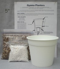 Oyama Planter® Kit 5” White Self Watering Pot African violet free shipping