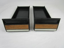 Faux Wood Grain Audio Cassette Replacement Drawers ONLY Lot of 2