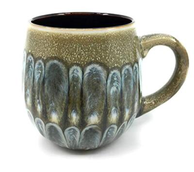 Ceramic Art Glazed Mug 18oz (Sandy Beach)