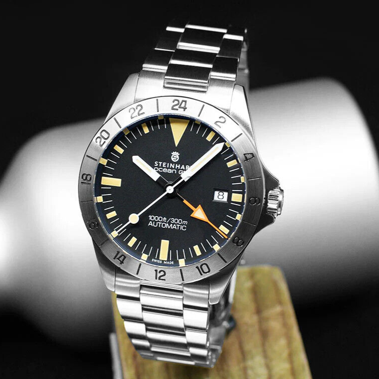 Steinhart Ocean GMT Vintage Automatic Men's Swiss Diver Watch 42mm