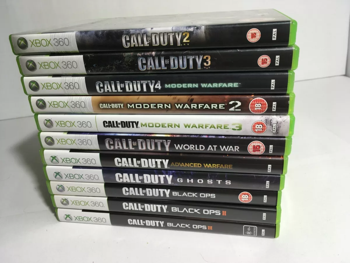 Xbox 360 Call Of Duty Bundle All Games Modern Advanced Warfare Ghosts Black  Ops