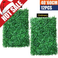 12pcs 24x16" Artificial Boxwood Mat Wall Hedge Decor Privacy Fence Panel Grass