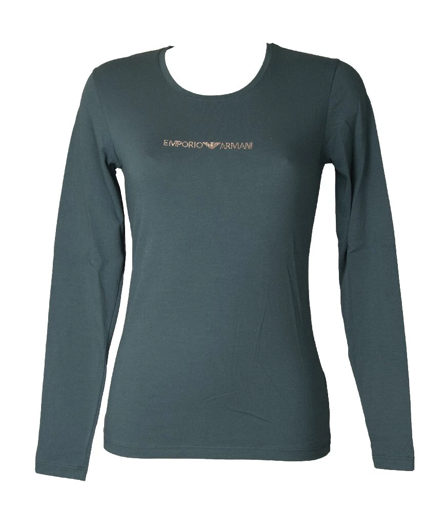 EMPORIO ARMANI women s t shirt long sleeve round neck knit in