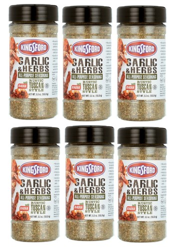 6 Pack Kingsford Garlic & Herbs All Purpose Seasoning 5.5 oz Bottles Gluten-Free - Picture 7 of 24