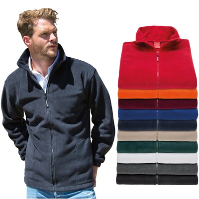 Result Herren Fleecejacke durchgehender Reißverschluss schwer Outdoor warm Polar Anti Pille Arbeit 
