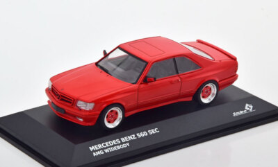 1:43 Solido Mercedes 560 SEC C126 AMG Widebody red
