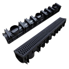 Heavy Duty PVC Fernco Heelguard Channel Storm Drainage Lengths Channel Drain