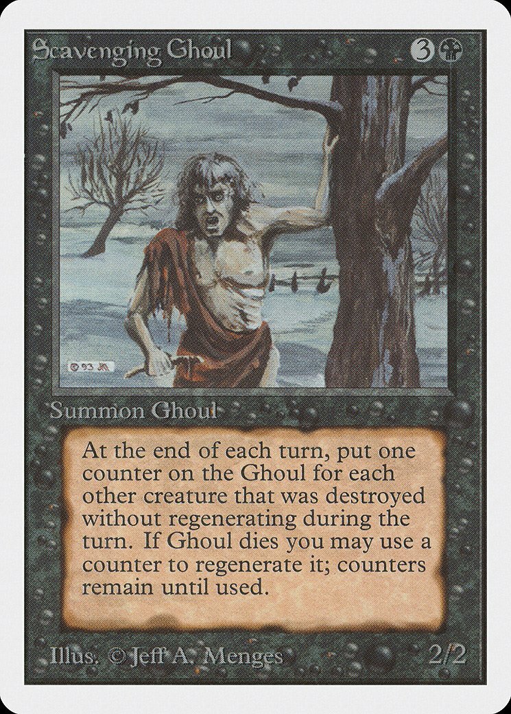 Scavenging Ghoul Unlimited PLD Black Uncommon MAGIC GATHERING CARD ABUGames