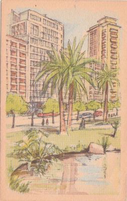 Postcard Praca da Republica Sao Paulo Brazil 