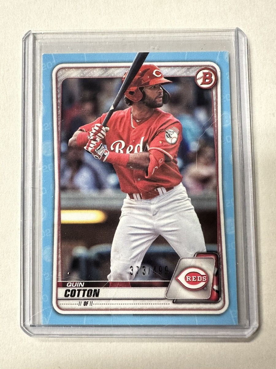 Quin Cotton RC 2020 Bowman Draft SKY BLUE #BD104 Serial #'D/499