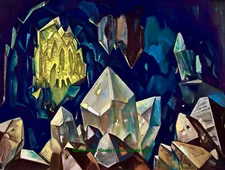 Sacred Treasure of Mountain 8.5x11" Photo Print Nicholas Roerich Art Crystals