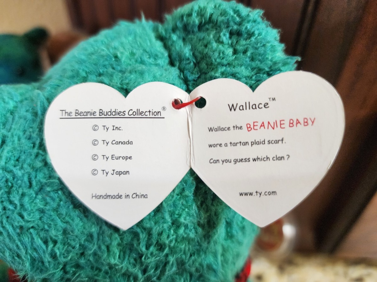 Large Wallace Crew Beanie Babies -NWBMT