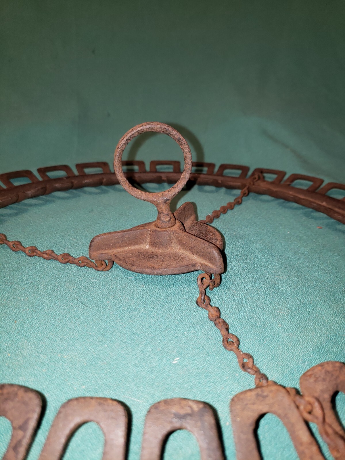 Vintage Cast Iron 17" Across Buggy Whip Holder Rack w/ Patent Date 1882