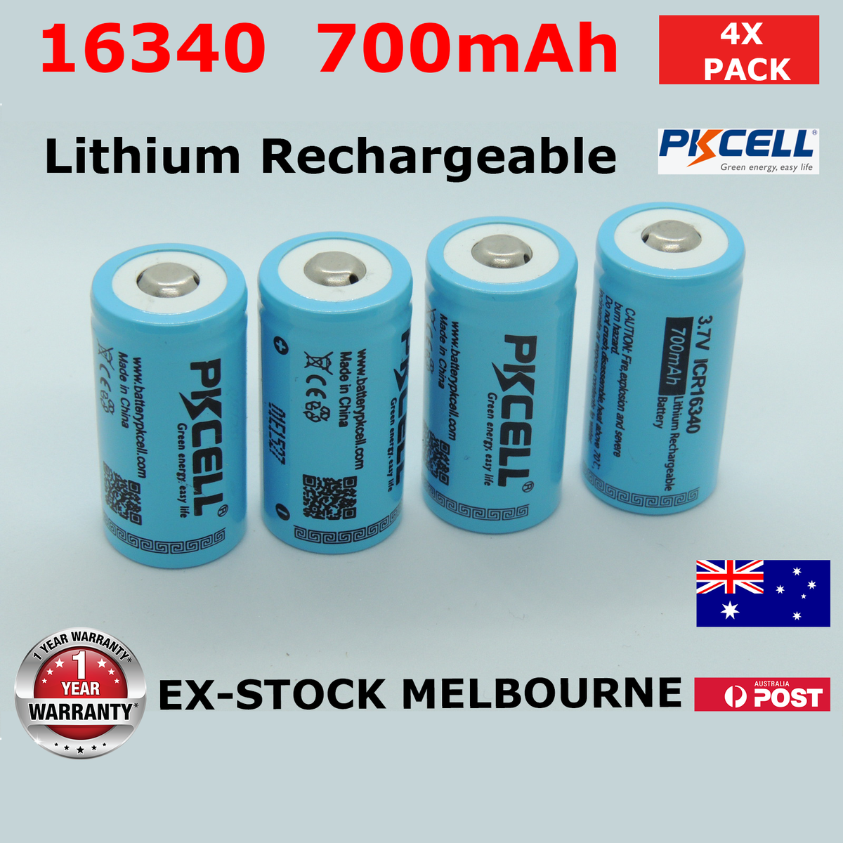 PACK Netgear Arlo Camera Rechargeable Battery RCR123a 16340