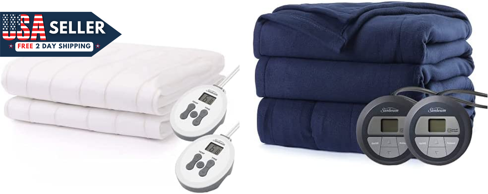 Sunbeam Restful Quilted Water Resistant Heated Mattress Pad Full eBay