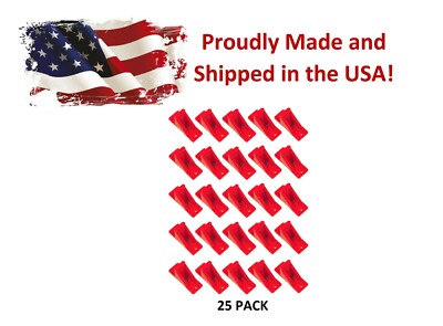 Red Plastic Roof Mini Snow Ice Guard - 25 Pack | Stop Sliding Snow Stop Buildup 