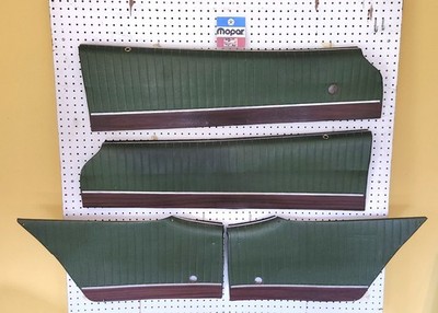 1971 Dodge Charger standard Super Bee upper door panel 4 piece set green-nice!