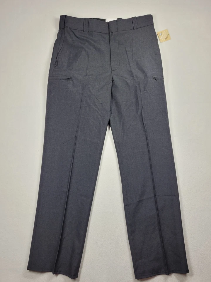 New Flying Cross Fechheimer Uniform Pants Mens 34 Oxford Grey 6-Pkt Wool Trouser - Image 2 of 4