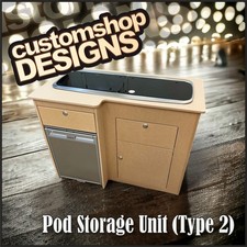 Campervan Pod / Kitchen Flat Pack 'A Grade' HDF / MDF Storage Unit (Type 2)