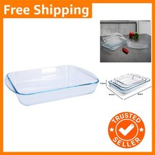 2PCS Lasagne Dish, 13X9 Inch Rectangular Individual Oven to Table Bake Dish with