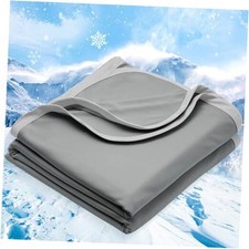Double Cooling Blanket for Hot Sleepers King King Size 108"x90" Charcoal Grey