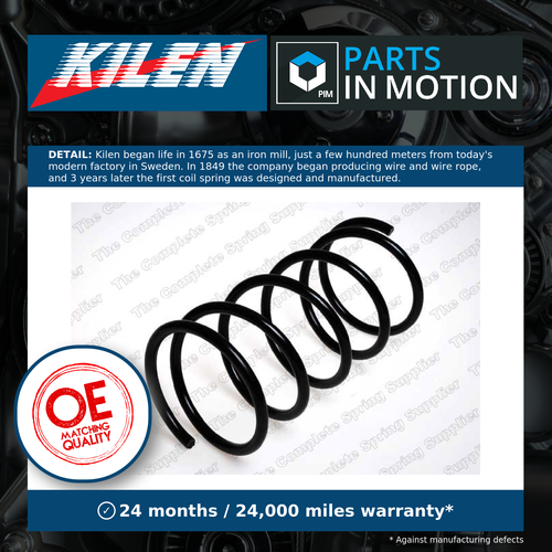 Coil Spring Front 21060 Kilen Suspension 500237 Genuine Top Quality Guaranteed - Picture 1 of 7