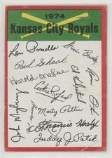 1974 Topps Team Checklists Kansas City Royals (Two Stars on Back) 11pj