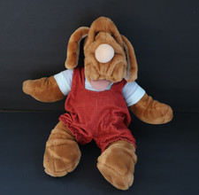 Vintage Ganz Bros WRINKLES Dog 18 Full Body Plush Hand Puppet 1981 Outfit Tag