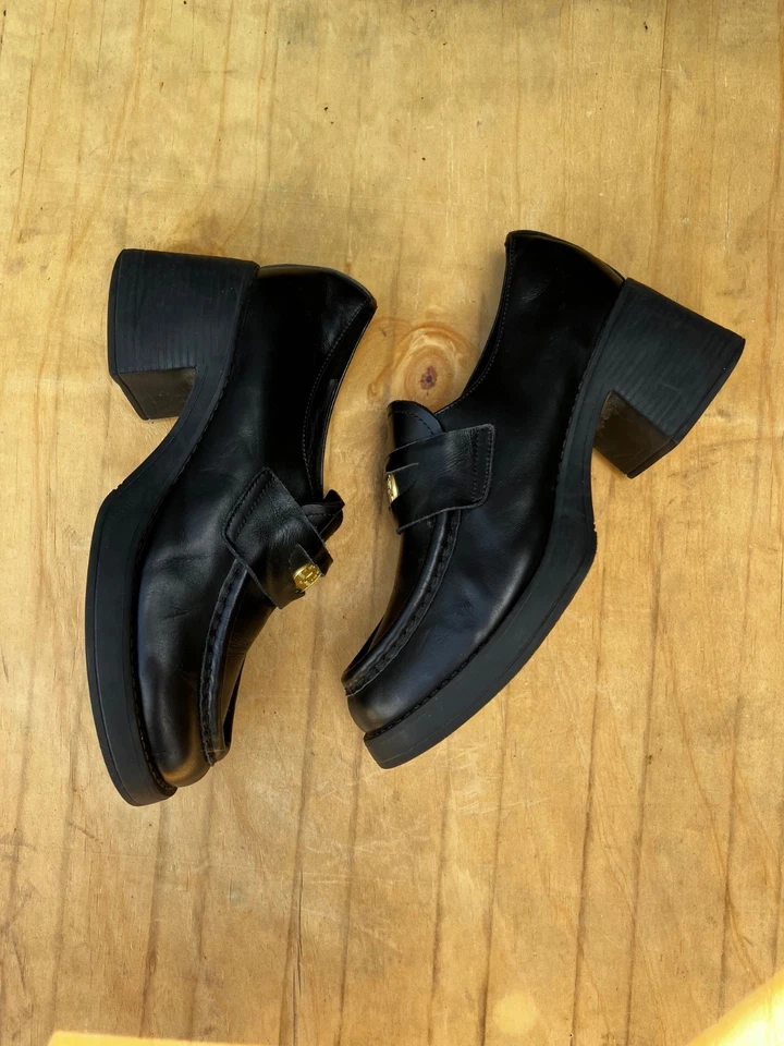 MIU MIU ЧЕРНЫЙ ПЕННИ МОКАСИНЫ РАЗМЕР 38 - Изображение 3 из 4