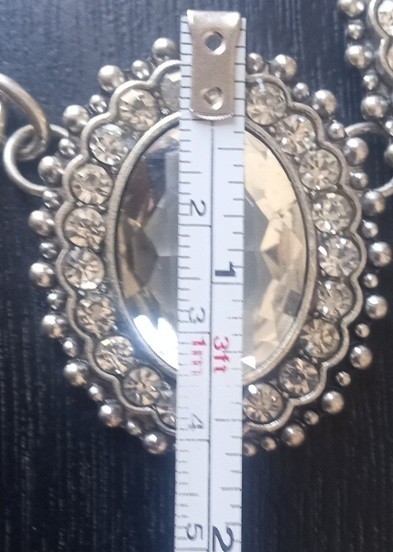 Adjustable Rhinestone and Glass Statement Necklac… - image 12