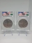 *2025 Silver Eagle First Delivery CAC Certified MS70* LOT OF 2*