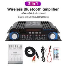 3 in 1 720W 4CH Mini Amplifier 12V 220V HI-FI Stereo Audio Amplifier SD FM Radio