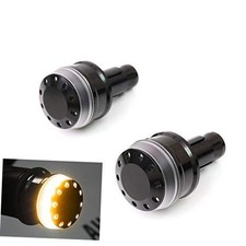 CNC Bar Ends Lighting Amber Turn Signals Turn Signal Indicators Black