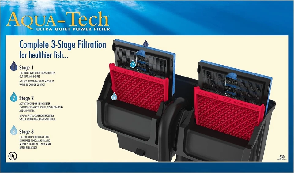 Lightweight Aquarium Filter for 30 to 60 Gallon Tanks - Advanced Cleaning Power - Image 4 of 4