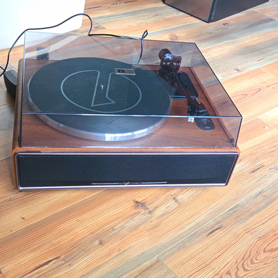 Lenco LS-50 Turntable Record Player, Wood Base w/ Dust Cover