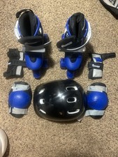 Chicago Adjustable Size Roller Skates With Helmet Knee Pads And Wrist Guards