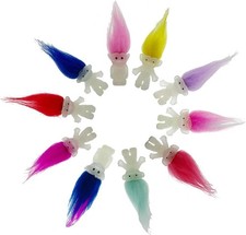 10PCS Glow in Dark Mini Troll Dolls Vintage Figure Cake Topper Party Toy Set New