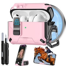 for AirPods Pro 3 Case 2025, Safety Lock Hidden Phone Stand Design for Appl...