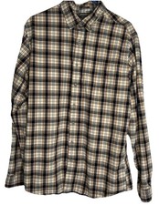 Eddie Bauer Button Up Long Sleeve Mens XXL Tall Multicolor Cotton Plaid Casual