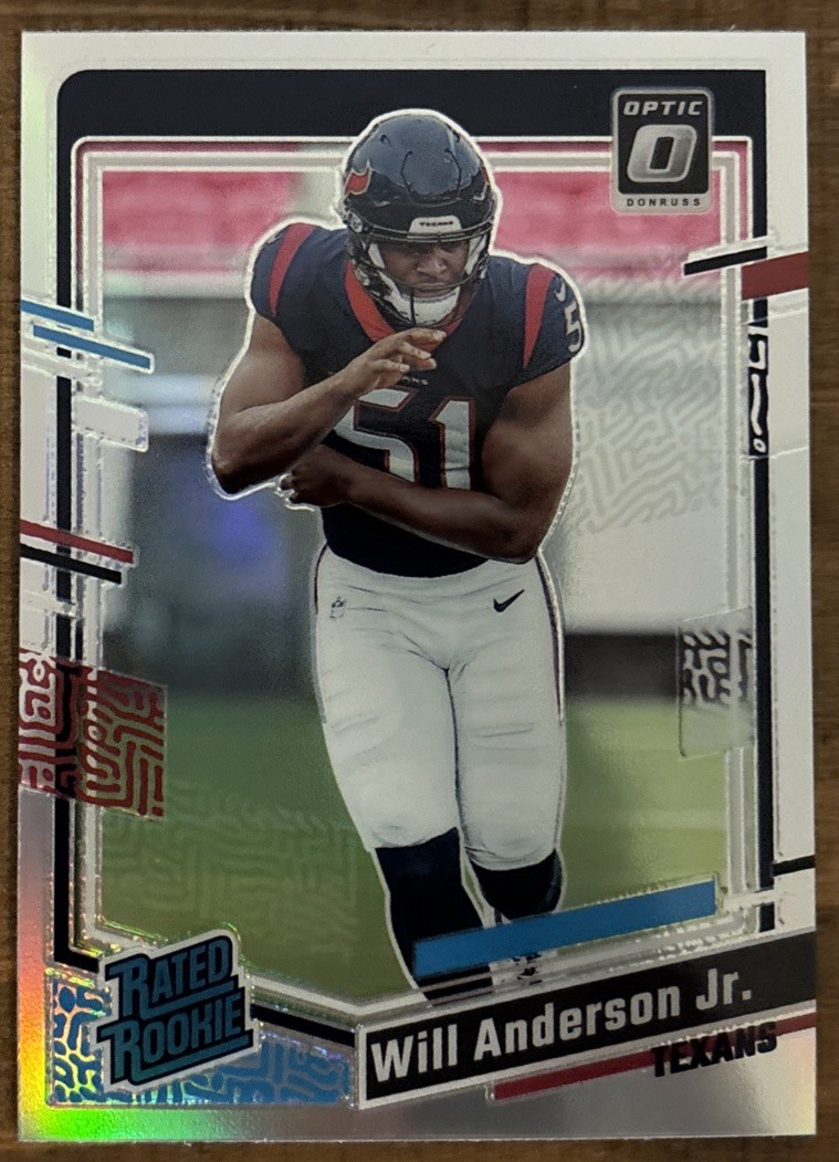2023 Donruss Optic Football #246 Will Anderson Jr. Silver Holo Rated Rookie