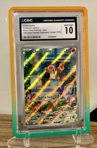 Pokémon Charmander 044 Pokemon Center Stamped Obsidian Flames PSA 10 CGC 10 GM!!