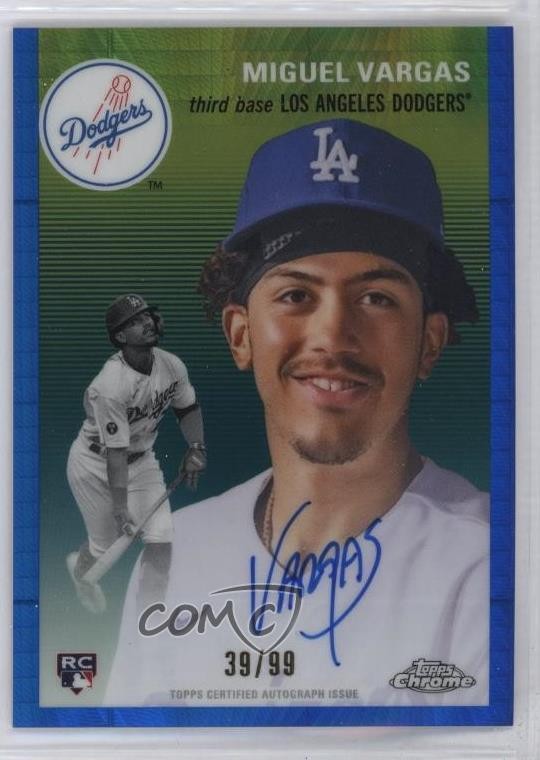 2023 Topps Chrome Platinum Anniversary 39/99 Miguel Vargas Rookie Auto RC 0w3