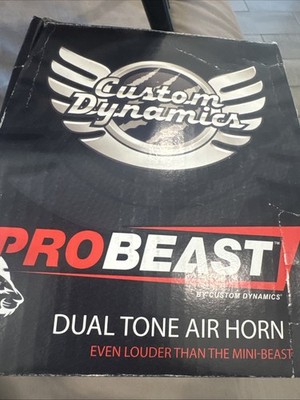 Custom Dynamics PB-AH-B Probeast Dual Tone Air Horn, Black 2107-0310 New