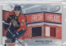 2008-09 Upper Deck Ice Fresh Threads PETG Patch/Jersey 18/25 Michael Frolik 1y7