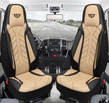 Schonbezüge Sitzbezüge für Fiat Punto Typ 199 Bj 2005-18 in Schwarz/Beige DPL507