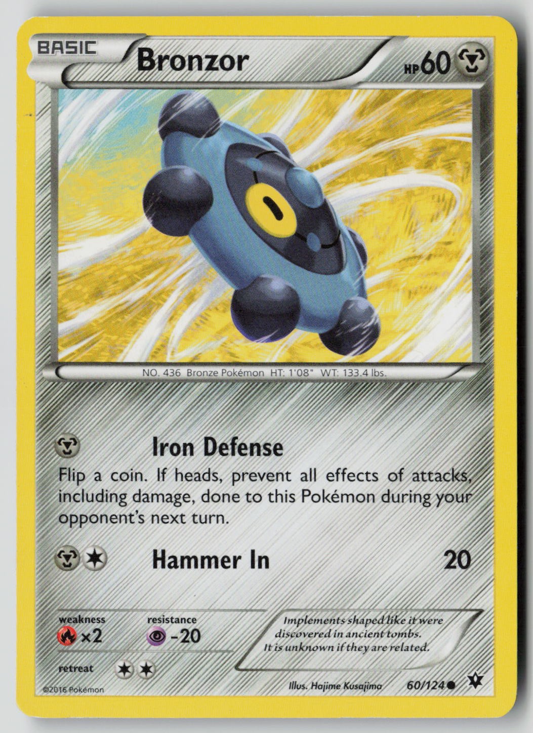 Bronzor 60/124 Common Fates Collide Pokemon LP