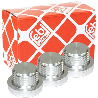 Ölablassschraube FEBI 175069 M18 x 1,5 mm mit Dichtring Set 3 Stück für Porsche
