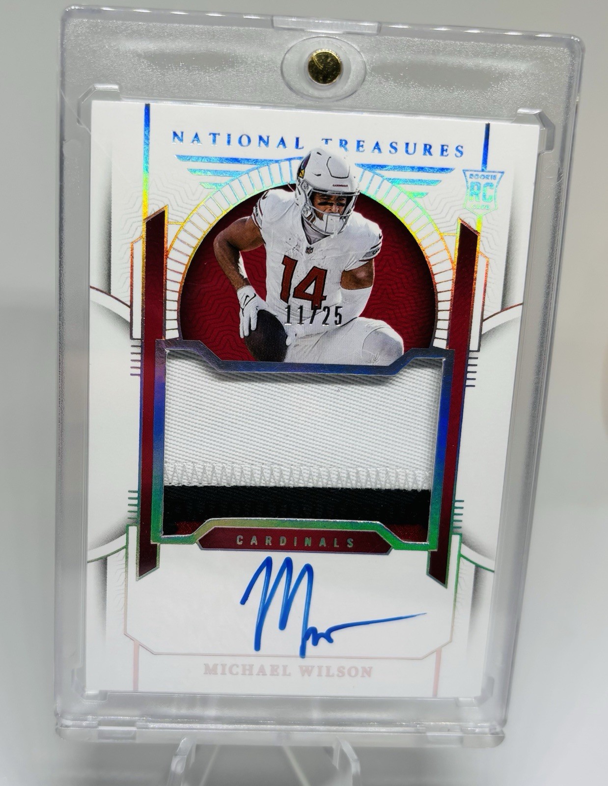 2023 Panini National Treasures Silver #182 Michael Wilson /25 RPA- Cardinals 📈