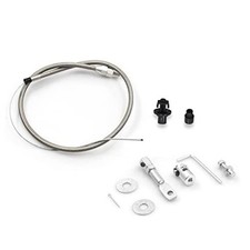 5657 Stainless Adjustable Steel Braided Throttle Cable Kit. 36" in cable 24"
